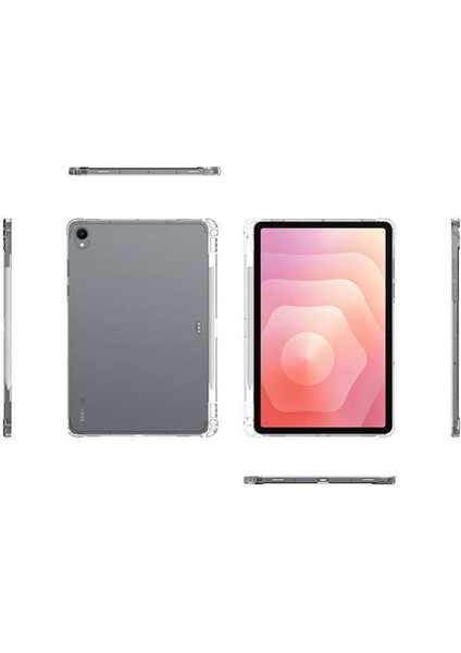 Samsung Galaxy Tab S11 Kılıfı Için Güçlendirilmiş Dört Köşeli Düşmeye Karşı Dayanıklı Şeffaf Tpu Tablet Kılıfı ve Kalem Yuvası (Yurt Dışından) modelleri