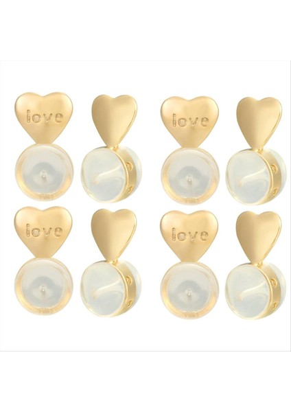 8 Adet Sarkık Kulaklar Için Küpe Sırtları Küpe Kaldırıcı Arka Küpe Altın Için Yedekler (Yurt Dışından)