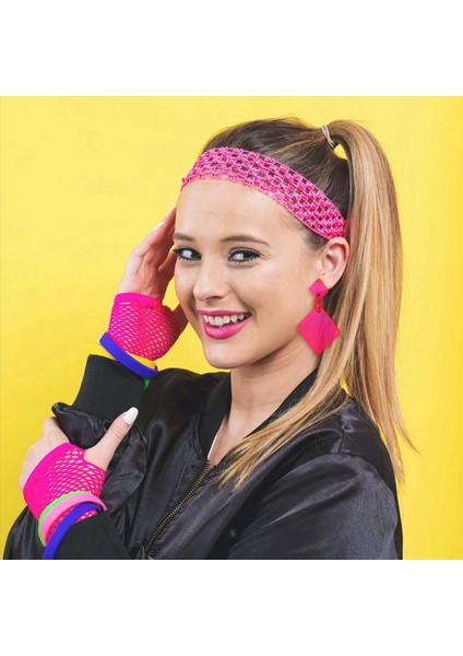 6 Çift 80&#39 Ler Neon Küpe Retro Küpe 80S Kare Damla Dangly Küpeler Kadınlar Için Cosplay Parti Aksesuar (Yurt Dışından) fiyatları