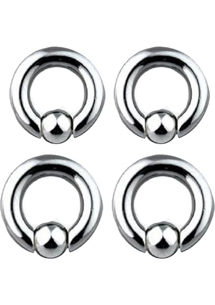 2 Çift Paslanmaz Çelik Esir Boncuk Kulak Yüzük Çember Bcr Saplamalar Delici Takı Çelik Renk 4g (5mm) X16MM &amp 2g (6mm) X16MM (Yurt Dışından)