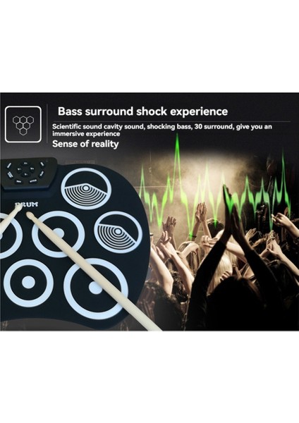 Davul Seti El Haddelenmiş Davul 9-Pad Mıdı Arayüzü Destek Destekleri Taşınabilir Davul Seti (Yurt Dışından) fırsatları