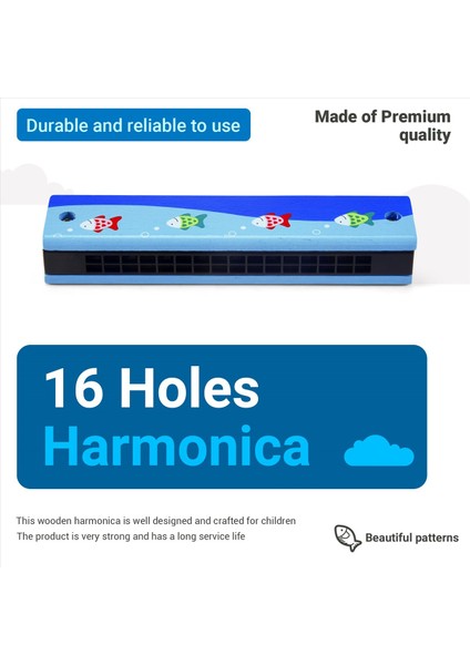 Çocuklar Için Ahşap Mızıka Oyuncaklar Müzik Aletleri 16 Delik Çift Sıralı Darbe Karikatür Ahşap Kaçış Ağız Mızık Tür 1 (Yurt Dışından) fırsatları