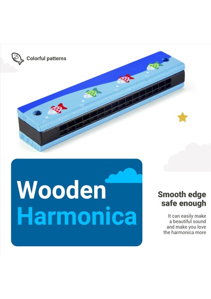 Çocuklar Için Ahşap Mızıka Oyuncaklar Müzik Aletleri 16 Delik Çift Sıralı Darbe Karikatür Ahşap Kaçış Ağız Mızık Tür 1 (Yurt Dışından) indirimleri
