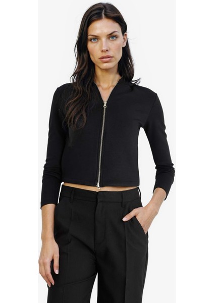 Dik Yaka Fermuarlı Sweatshirt F0999AX25WN