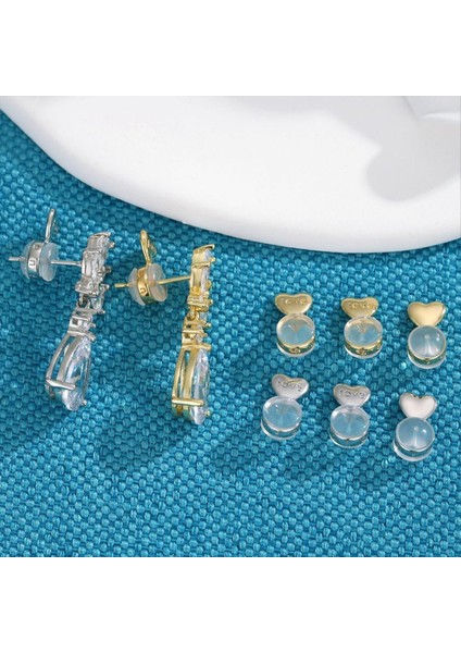 8 Adet Sarkık Kulaklar Için Küpe Sırtları Küpe Kaldırıcı Arka Küpe Altın+Gümüş Için Yedekler (Yurt Dışından) indirimleri