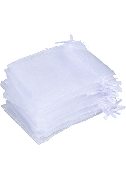 20 x Organza Çizim Takı Mücevher Hediye Çantası Torbası Beyaz (Yurt Dışından) fırsatları