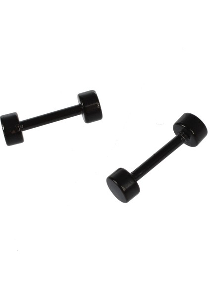 2 Çift Erkek Karşılıklı Titanyum Çelik Kulak Saplama Küpe 3mm Gümüş Renk ve 4mm Siyah (Yurt Dışından) indirimleri