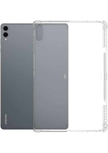 Samsung Galaxy Tab S11 Ultra Kılıf Güçlendirilmiş Dört Köşeli Düşmeye Karşı Dayanıklı Şeffaf Tpu Tablet Kılıfı ve Kalem Yuvası (Yurt Dışından)