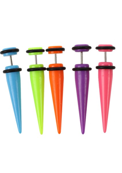 5pcs Renkli Dolandırıcı Kulak Konik Sedye Genişletici 2g (Yurt Dışından)