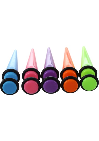 5pcs Renkli Dolandırıcı Kulak Konik Sedye Genişletici 2g (Yurt Dışından) modelleri