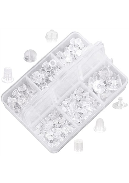 Küpe Silikon Küpe Geri 6 Temiz Kauçuk Küpe Güvenliği Geri Tapa Değiştirme Kiti (1100 -1200 Pcs) (Yurt Dışından) fiyatları
