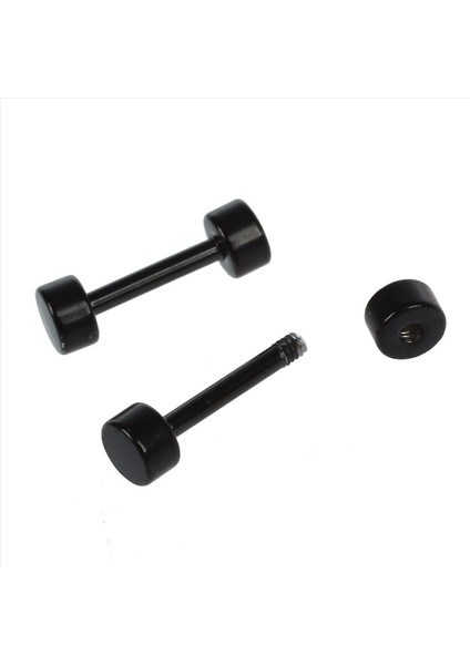 3 Çift Erkek Karşılıklı Titanyum Çelik Kulak Saplama Küpe 4mm Siyah (Yurt Dışından) fiyatları