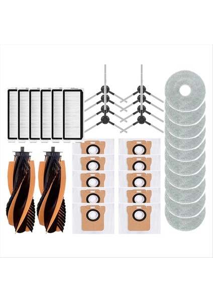 Jonr P20 Pro / T5 Pro Robot Için Robot Vakum Temizleyici Parçalar Ana Yan Fırça Hepa Filtre Mop Bezi Yedek Aksesuarlar (Yurt Dışından)