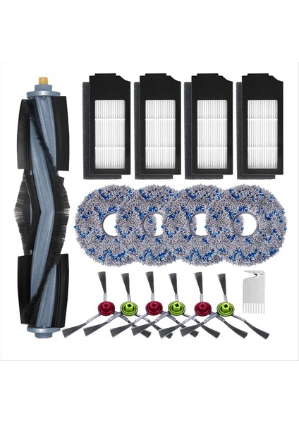 Ecovacs Deebot X1 Omnı Turbo T10 T20 Omnı T20 Vakum Süpürge Değiştirme Seti Ana Roller Fırça Yan Fırça Filtresi (Yurt Dışından)