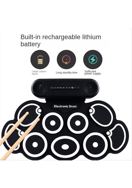 Davul Seti USB Roll-Up Silikon Drums Pad Dijital Katlanabilir Elektrik Taşınabilir El Uygulaması Pedallı (Yurt Dışından) fırsatları