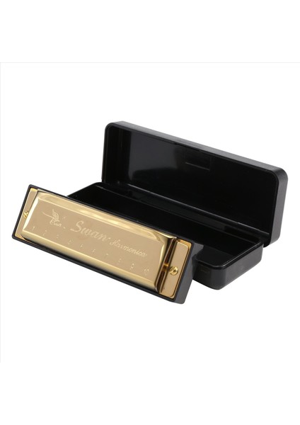 Swan Mızıka 10 Delik C Vasal ile C Gold Anahtarı Harp Metal Çelik Yeni (Yurt Dışından)
