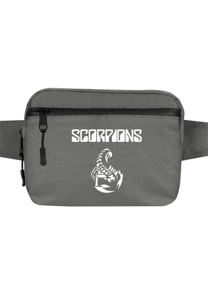 Scorpions Classic Bel Çantası Fermuarlı Gri Renk