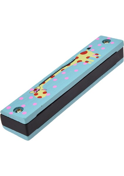 Ahşap Zürafa Deseni Çift Seri 32 Delik Mızıka Çocuk Mavisi (Yurt Dışından) fiyatları
