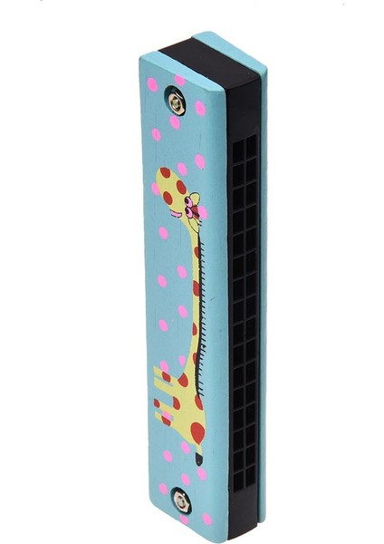 Ahşap Zürafa Deseni Çift Seri 32 Delik Mızıka Çocuk Mavisi (Yurt Dışından) fırsatları