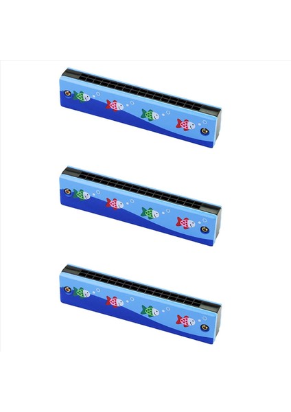 3x Çocuklar Için Ahşap Mızıka Oyuncaklar 16 Delik Çift Sıralı Darbe Karikatür Ahşap Kaçış Ağız Mızıka Tarzı 1 (Yurt Dışından)