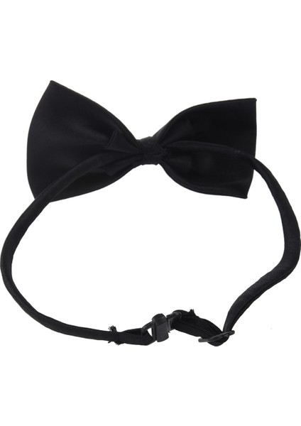 Garsonlar Için 2 Adet Katı Siyah Önceden Bağlı Düzenlenebilir Klipsli Kurulum Bowtie (Yurt Dışından) modelleri