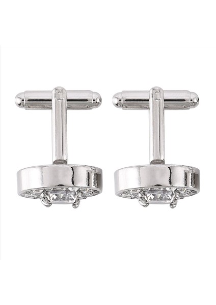 2 Çift Moda Elmas Manşetler Manşet Bağlantıları Kadınlar Erkek Elbise Iş Düğün Manşetleri Hediye (Beyaz) (Yurt Dışından) fiyatları