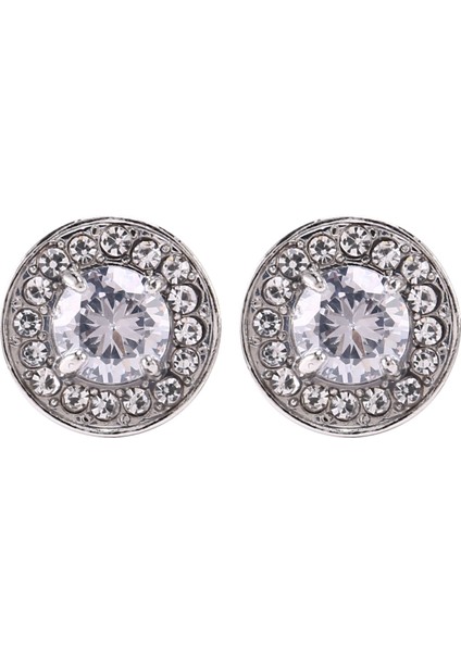 1 Çift Moda Elmas Manşetler Manşet Bağlantıları Bayanlar Erkek Elbise Iş Düğün Manşetleri Hediye (Beyaz) (Yurt Dışından) fiyatları