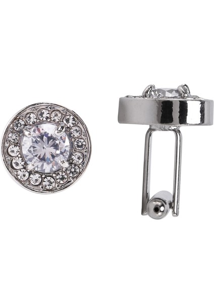 1 Çift Moda Elmas Manşetler Manşet Bağlantıları Bayanlar Erkek Elbise Iş Düğün Manşetleri Hediye (Beyaz) (Yurt Dışından) modelleri