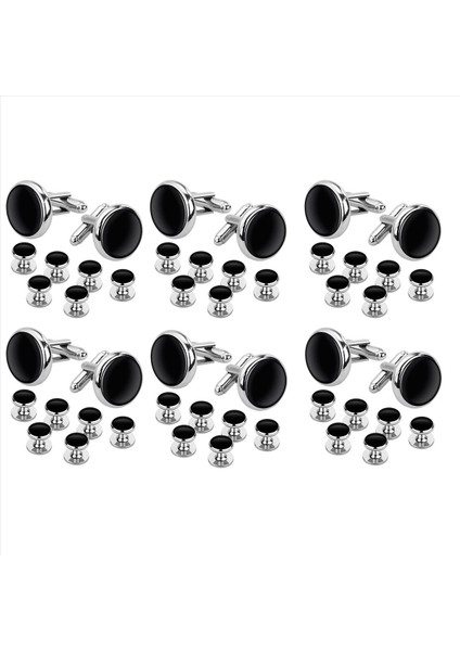 Smokin Gömlekleri Için Ayarlanan Kol Düğmeleri ve Saplamalar Business Düğün 12 Kumanda ve 36 Saplama (Yurt Dışından)