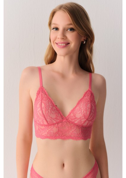 Tender Leaves Dantelli Desteksiz Balensiz Bralet
