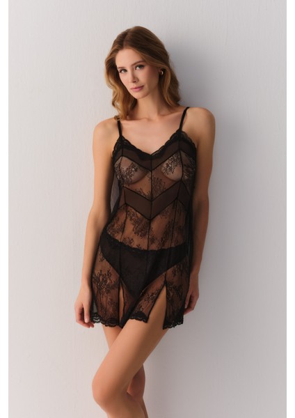 Dark Romance Dantelli Kısa Gecelik fiyatları