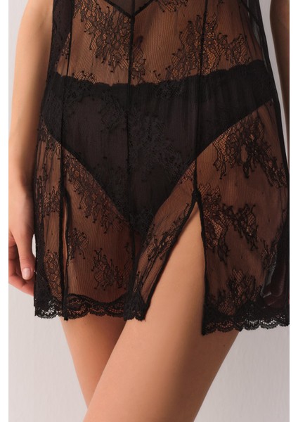 Dark Romance Dantelli Kısa Gecelik modelleri