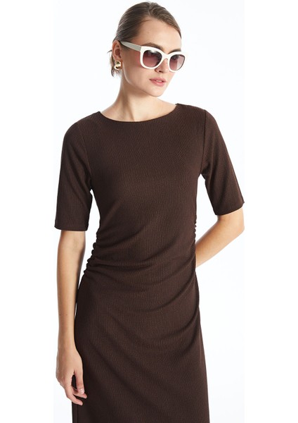 Yeni Sezon Bisiklet Yaka Dokulu Elbise fiyatları