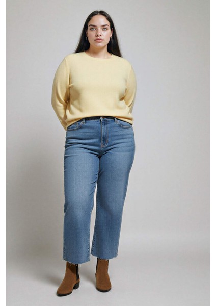 Regular Fit Bisiklet Yaka Triko Kazak F7091AZ25WN fiyatları