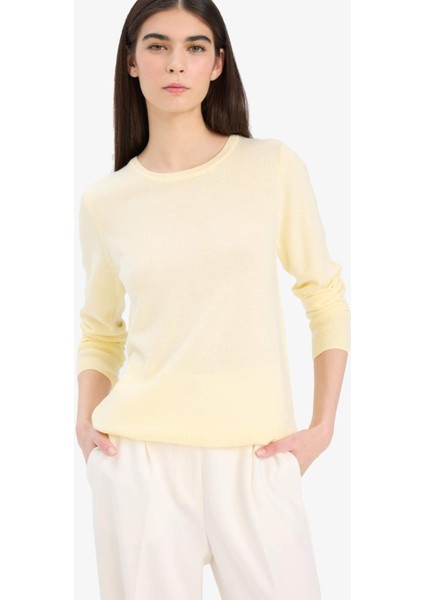 Regular Fit Bisiklet Yaka Triko Kazak F7091AZ25WN modelleri