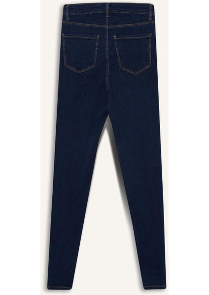Yüksek Bel Bilek Boy Jean Pantolon B7498AX25AU fırsatları
