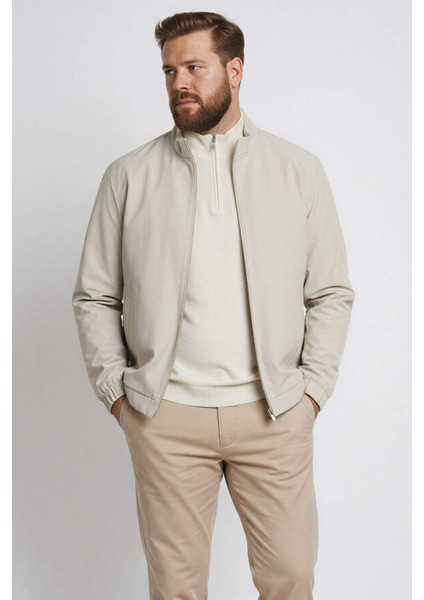 Regular Fit Dik Yaka Fermuarlı Cepli Mevsimlik Baharlık Mont D6330AX25SP