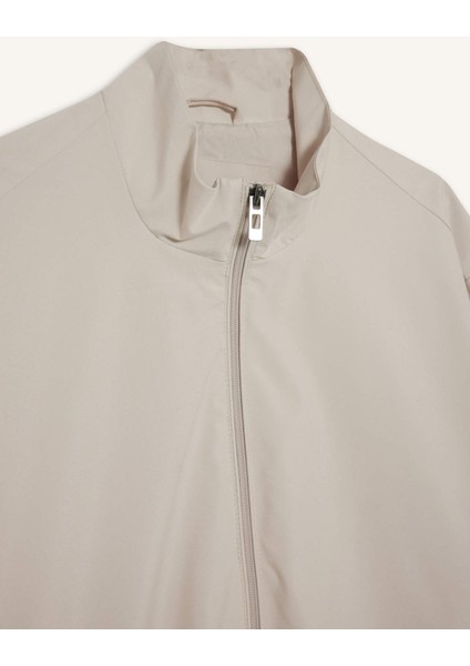 Regular Fit Dik Yaka Fermuarlı Cepli Mevsimlik Baharlık Mont D6330AX25SP