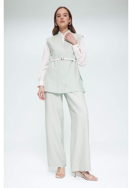 Wide Leg Basic Düz Geniş Paça Pantolon E7979AX25SM