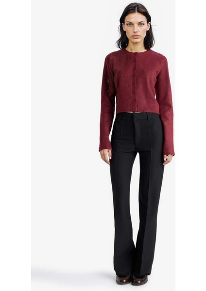 Slim Fit Dar Kesim Bisiklet Yaka Düğmeli Triko Hırka E8236AX25WN fiyatları