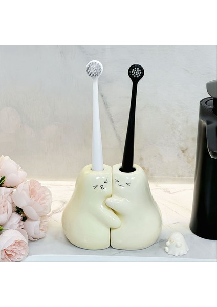 Banyo Için Banyo Tezgahı Tezgahı Ev Ofis Masa Dekoru Banyo Seti Için Seramik Diş Fırçası Tutucu (Yurt Dışından) fiyatları