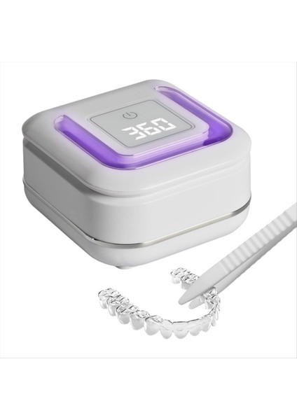 2 Dijital Zamanlayıcı ile Ultrasonik Tutucu Temizleyici Makinesi, Görüntüleme Bağlantı Noktası ile U-V Dental Temizleme Pod, 180ML Ab ​​fişi (Yurt Dışından)