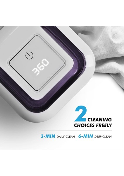 2 Dijital Zamanlayıcı ile Ultrasonik Tutucu Temizleyici Makinesi, Görüntüleme Bağlantı Noktası ile U-V Dental Temizleme Pod, 180ML Ab ​​fişi (Yurt Dışından) modelleri