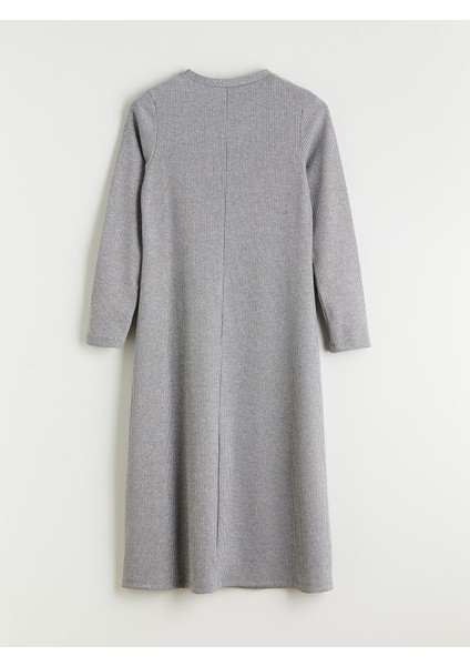 Yeni Sezon Büyük Beden Bisiklet Yaka Fitilli Elbise fiyatları