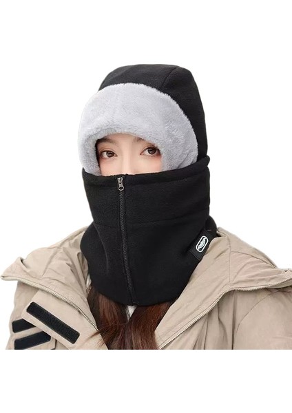 Erkekler ve Kadınlar Için Yeni Rüzgar Geçirmez Bisiklet Eşarpı Hepsi Bir Arada Şapka, Kış Bisiklet Sıcak ve Soğuğa Dayanıklı Kask Astar Fermuarlı Kafa (Yurt Dışından)