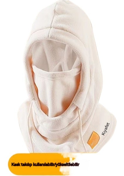 Şapka Erkek Kış Bisiklet Sürme Soğuk Maske Kış Sıcak Maske Eşarp Artı Kadife Kalın Rüzgar Geçirmez Kulak Koruma Yüz Kadın (Yurt Dışından)