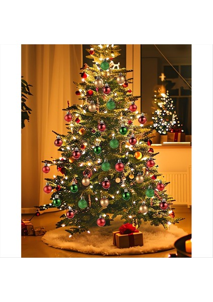 49 Pcs Noel Ball Süsler Ağaç Süslemeleri 1.18 &quot;parçalanmamış Küçük Asılı Toplar A (Yurt Dışından) indirimleri