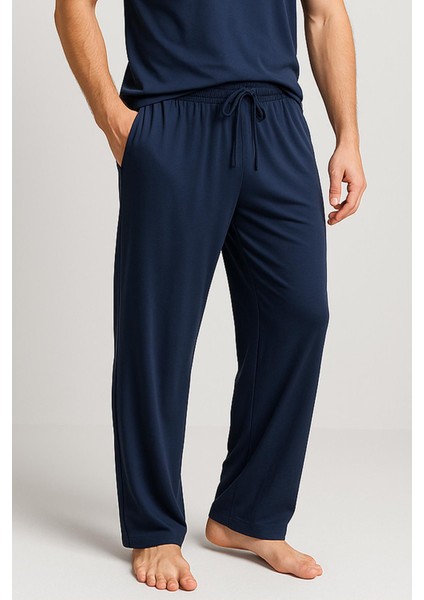 Erkek Uzun Cepli Esnek Likralı Viskoz Pijama Altı MAN02