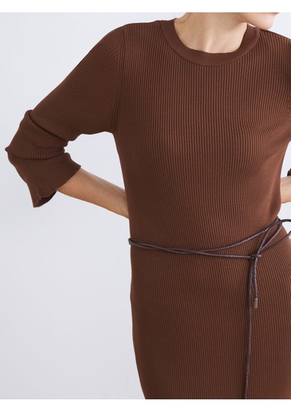 Yeni Sezon Bisiklet Yaka Triko Elbise modelleri