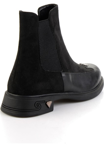 Siyah Hakiki Deri Kadın Bot & Bootie K02140086702 modelleri